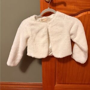 White Fuzzy Kids Jacket